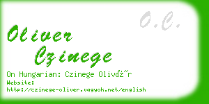 oliver czinege business card